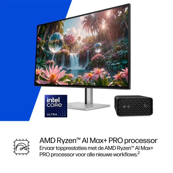 HP Z2 Mini G1a Wolf Pro Security Edition Copilot+ PC AMD Ryzen AI Max+ PRO PRO 395 128 GB LPDDR5x-SDRAM 2 TB SSD Windows 11 Pro Mini PC Workstation AI Workstation, AI PC Zwart (A40Q7ET#ABH)