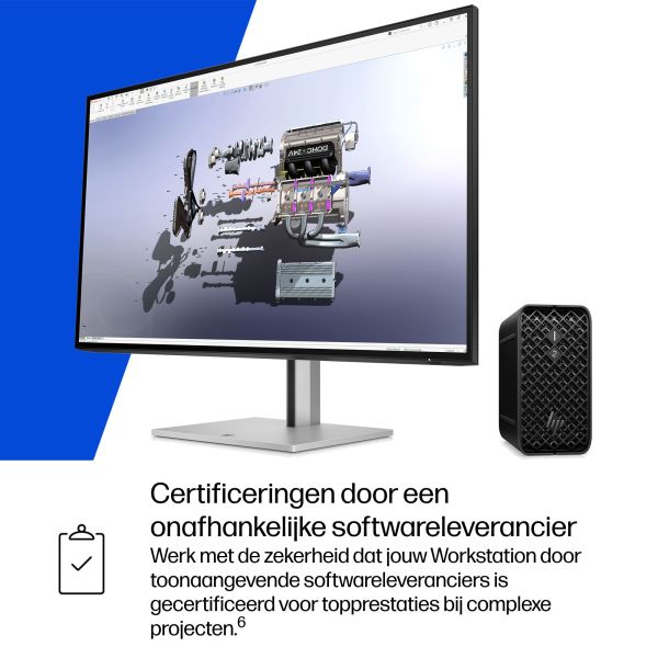 HP Z2 Mini G1a Wolf Pro Security Edition Copilot+ PC AMD Ryzen AI Max PRO 390 64 GB LPDDR5x-SDRAM 1 TB SSD Windows 11 Pro Mini PC Workstation AI Workstation, AI PC Zwart