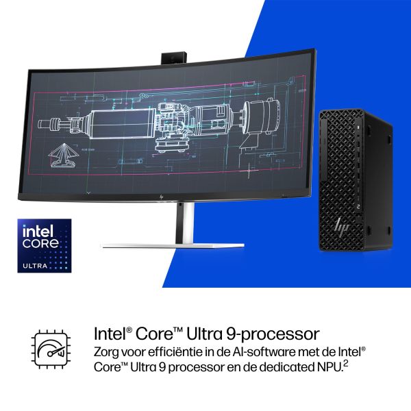 HP Z2 SFF G1i Wolf Pro Security Edition Intel Core Ultra 9 285K 64 GB DDR5-SDRAM 1 TB SSD Windows 11 Pro Workstation AI Workstation, AI PC Zwart