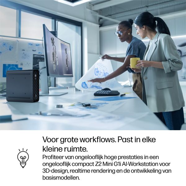 HP Z2 Mini G1i Wolf Pro Security Edition Intel Core Ultra 7 265K 32 GB DDR5-SDRAM 1 TB SSD NVIDIA RTX 4000 Ada Windows 11 Pro Mini PC Workstation AI Workstation, AI PC Zwart (A40TGET#ABH)