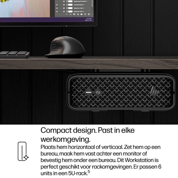HP Z2 Mini G1i Wolf Pro Security Edition Intel Core Ultra 7 265K 32 GB DDR5-SDRAM 1 TB SSD NVIDIA RTX 4000 Ada Windows 11 Pro Mini PC Workstation AI Workstation, AI PC Zwart (A40TGET#ABH)