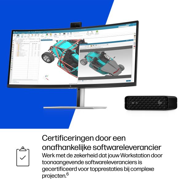 HP Z2 Mini G1i Wolf Pro Security Edition Intel Core Ultra 7 265K 32 GB DDR5-SDRAM 1 TB SSD NVIDIA RTX 4000 Ada Windows 11 Pro Mini PC Workstation AI Workstation, AI PC Zwart (A40TGET#ABH)