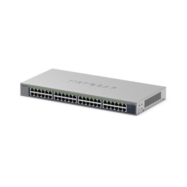 NETGEAR GS748 Unmanaged Gigabit Ethernet (10/100/1000) Power over Ethernet (PoE) Grijs (GS748-100EUS)