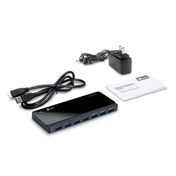 TP-Link UH700 interface hub USB 3.2 Gen 1 (3.1 Gen 1) Micro-B 5000 Mbit/s Zwart (UH700 V5.0)