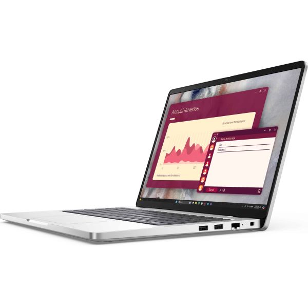 DELL Pro PC14250 Intel Core Ultra 7 255U Laptop 35,6 cm (14") Full HD+ 16 GB DDR5-SDRAM 512 GB SSD Wi-Fi 6E (802.11ax) Windows 11 Pro US International Platina (DGKXW)