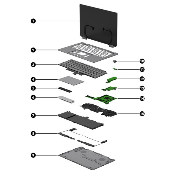 HP Keyboard DAO (P07121-BD1)