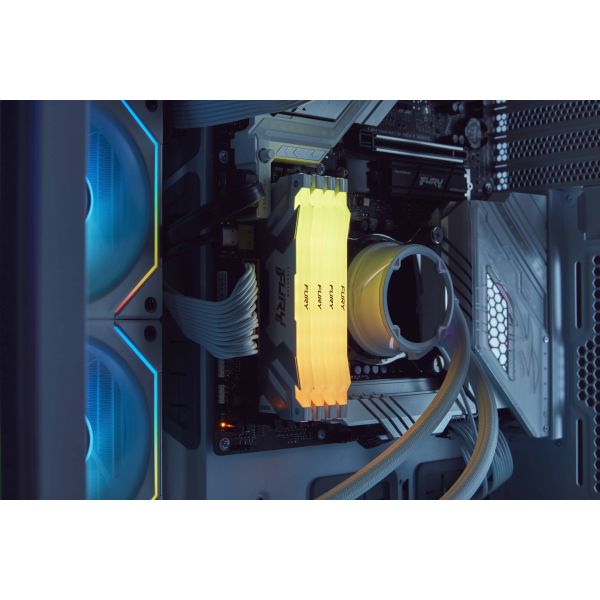 Kingston Technology FURY 24GB 8000MT/s DDR5 CL38 DIMM Renegade RGB White (KF580C38RWA-24)