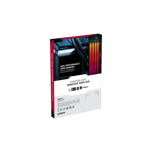 Kingston Technology FURY 24GB 8000MT/s DDR5 CL38 DIMM Renegade RGB White (KF580C38RWA-24)
