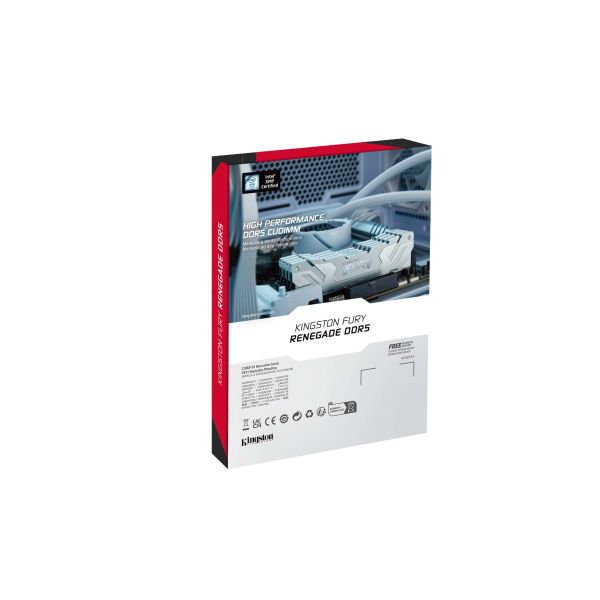 Kingston Technology FURY 24GB 8800MT/s DDR5 CL42 CUDIMM Renegade White (KF588CU42RW-24)