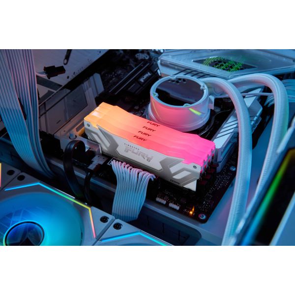 Kingston Technology FURY 48GB 8800MT/s DDR5 CL42 CUDIMM (set van 2) Renegade RGB White (KF588CU42RWAK2-48)