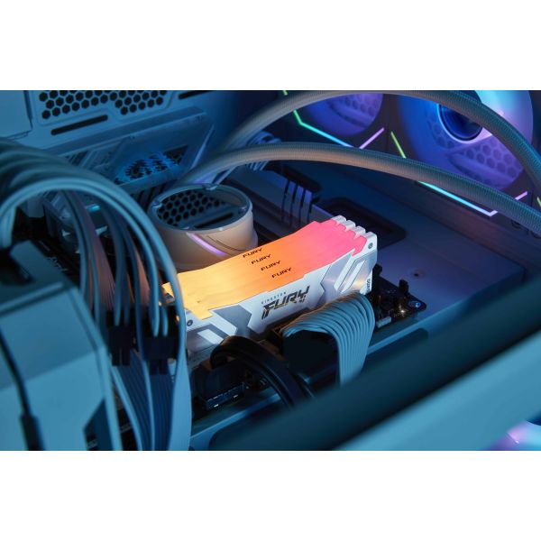 Kingston Technology FURY 48GB 8800MT/s DDR5 CL42 CUDIMM (set van 2) Renegade RGB White (KF588CU42RWAK2-48)