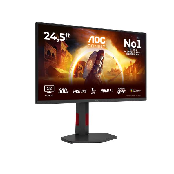 AOC G4 Q25G4SR computer monitor 62,2 cm (24.5") 2560 x 1440 Pixels Quad HD LED Zwart, Rood (Q27G4ZR)