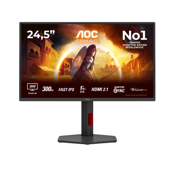 AOC G4 Q25G4SR computer monitor 62,2 cm (24.5") 2560 x 1440 Pixels Quad HD LED Zwart, Rood (Q27G4ZR)
