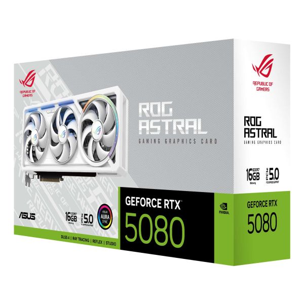 ASUS ROG Astral - -RTX5080-16G-WHITE NVIDIA GeForce RTX 5080 16 GB GDDR7 (90YV0LV5-M0NA00) ASUS ROG Astral - -RTX5080-16G-WHITE NVIDIA GeForce RTX 5080 16 GB GDDR7 (90YV0LV5-M0NA00)