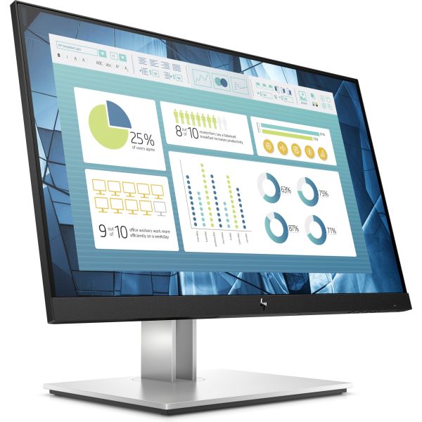HP E22 G4 computer monitor 54,6 cm (21.5") 1920 x 1080 Pixels Full HD LED Zwart, Zilver (9VH72AT#ABB)