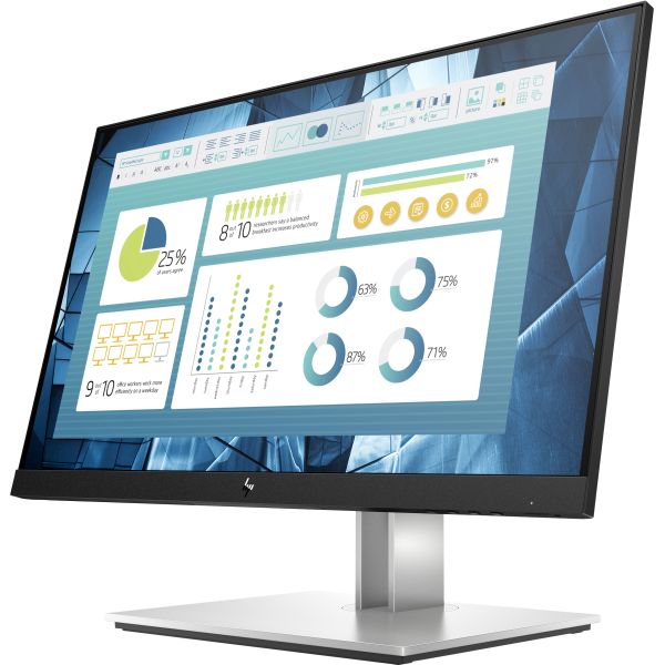 HP E22 G4 computer monitor 54,6 cm (21.5") 1920 x 1080 Pixels Full HD LED Zwart, Zilver (9VH72AT#ABB)