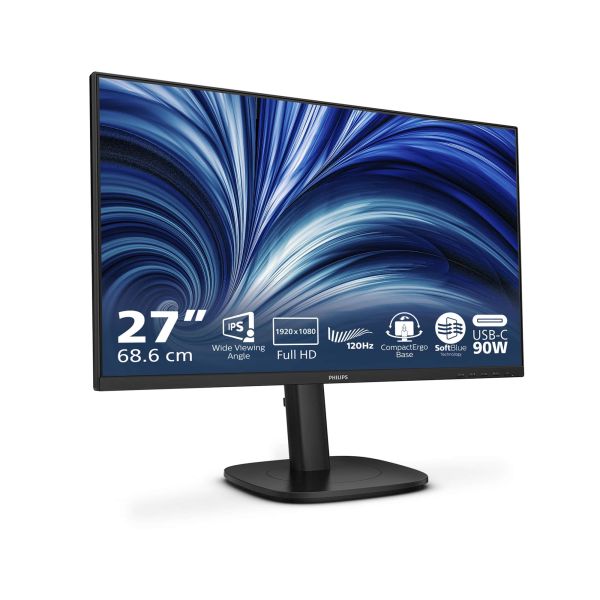 Philips 3000 series 24B2U3301/00 computer monitor 60,5 cm (23.8") 1920 x 1080 Pixels Full HD LCD Zwart (24B2U3301/00)