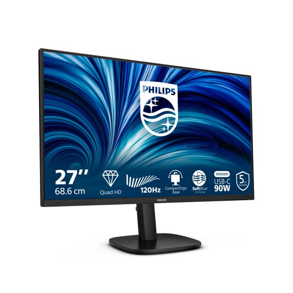 Philips 3000 series 27B2U3601/00 computer monitor 68,6 cm (27") 2560 x 1440 Pixels Quad HD LCD Zwart (27B2U3601/00) Philips 3000 series 27B2U3601/00 computer monitor 68,6 cm (27") 2560 x 1440 Pixels Quad HD LCD Zwart (27B2U3601/00)