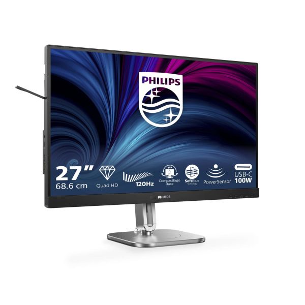 Philips 27B2U4601/00 computer monitor 68,6 cm (27") 2560 x 1440 Pixels Quad HD LCD Grijs (27B2U4601/00)
