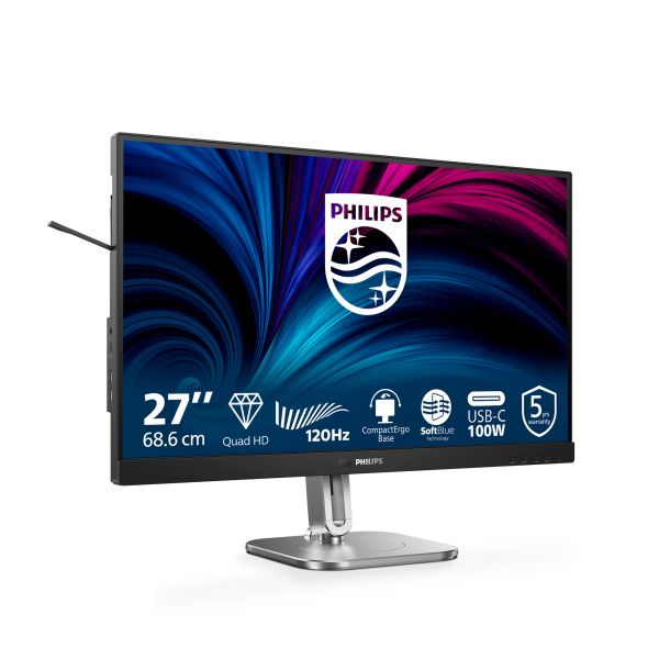 Philips 27B2U4601/00 computer monitor 68,6 cm (27") 2560 x 1440 Pixels Quad HD LCD Grijs (27B2U4601/00) Philips 27B2U4601/00 computer monitor 68,6 cm (27") 2560 x 1440 Pixels Quad HD LCD Grijs (27B2U4601/00)