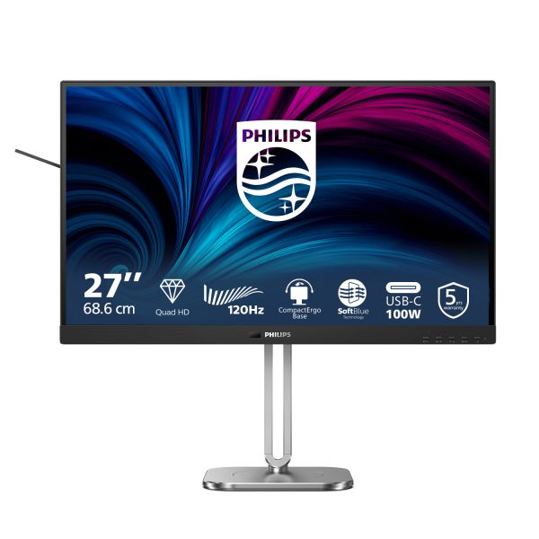 Philips 27B2U4601/00 computer monitor 68,6 cm (27") 2560 x 1440 Pixels Quad HD LCD Grijs (27B2U4601/00) Philips 27B2U4601/00 computer monitor 68,6 cm (27") 2560 x 1440 Pixels Quad HD LCD Grijs (27B2U4601/00)