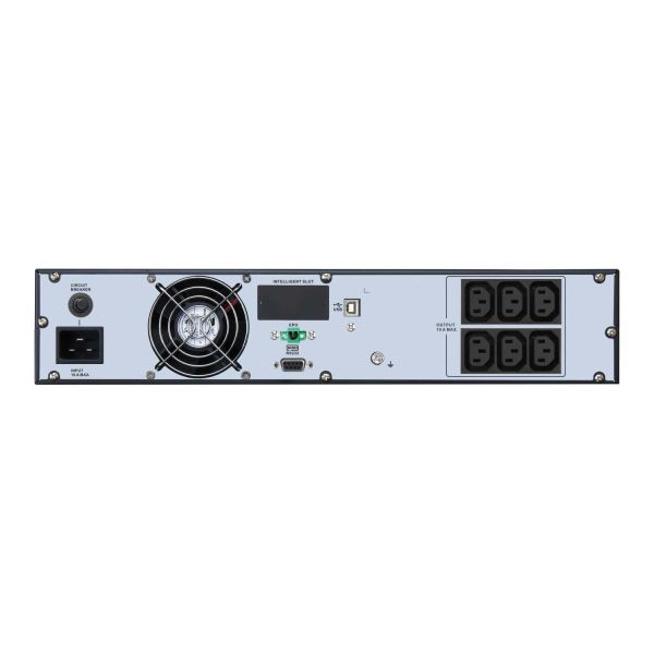 APC Easy UPS On-Line, 2000 VA, lithium-ion, rack/toren 2U, 230 V, 6 IEC C13-aansluitingen, sleuf voor communicatiekaart, inclusief railset (SRVL2KRIRK) APC Easy UPS On-Line, 2000 VA, lithium-ion, rack/toren 2U, 230 V, 6 IEC C13-aansluitingen, sleuf voor communicatiekaart, inclusief railset (SRVL2KRIRK)