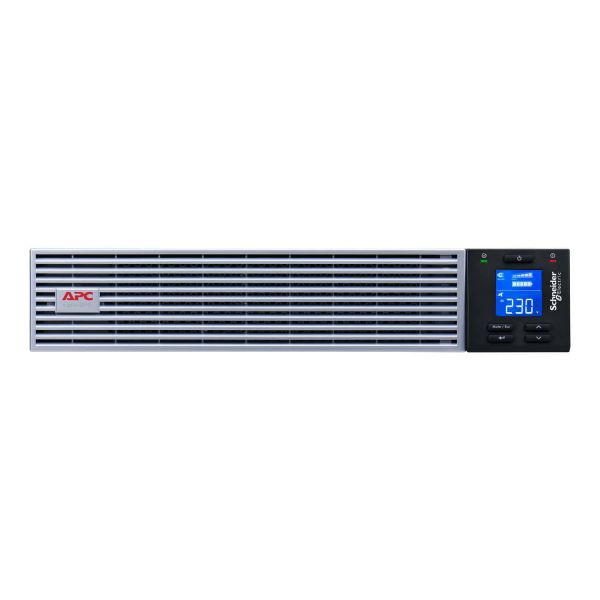 APC Easy UPS On-Line, 3 kVA, lithium-ion, rack/toren 2U, 230 V, 6 IEC C13- en 1 IEC C19-uitgangen, sleuf voor communicatiekaart, inclusief railset (SRVL3KRIRK)