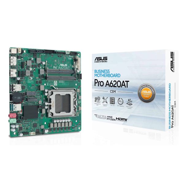 ASUS Pro A620AT-CSM AMD A620A Socket AM5 Thin Mini ITX (90MB1L5M-M0EAYC)