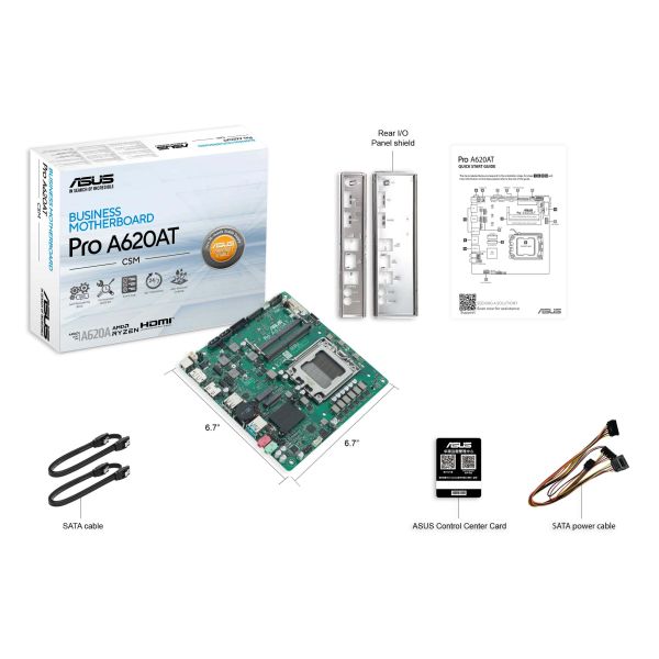 ASUS Pro A620AT-CSM AMD A620A Socket AM5 Thin Mini ITX (90MB1L5M-M0EAYC)
