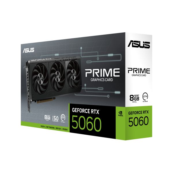 ASUS Prime -RTX5060-8G NVIDIA GeForce RTX 5060 8 GB GDDR7 (90YV0N11-M0NA00) ASUS Prime -RTX5060-8G NVIDIA GeForce RTX 5060 8 GB GDDR7 (90YV0N11-M0NA00)