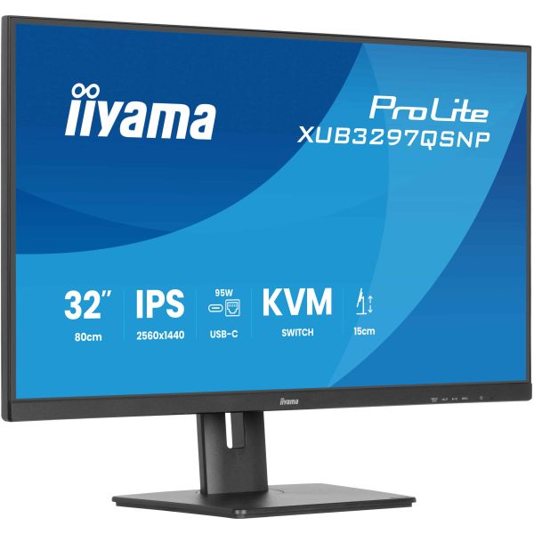 iiyama ProLite XUB3297QSNP-B1 computer monitor 81,3 cm (32") 2560 x 1440 Pixels 4K Ultra HD LED Zwart (XUB3297QSNP-B1)