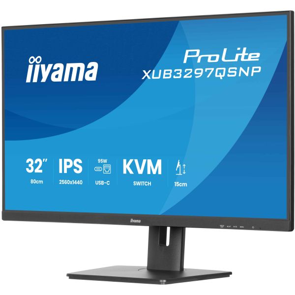 iiyama ProLite XUB3297QSNP-B1 computer monitor 81,3 cm (32") 2560 x 1440 Pixels 4K Ultra HD LED Zwart (XUB3297QSNP-B1)
