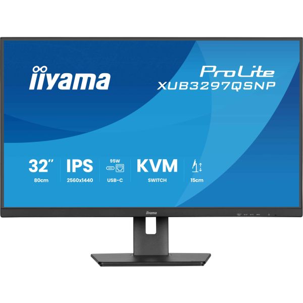 iiyama ProLite XUB3297QSNP-B1 computer monitor 81,3 cm (32") 2560 x 1440 Pixels 4K Ultra HD LED Zwart (XUB3297QSNP-B1)