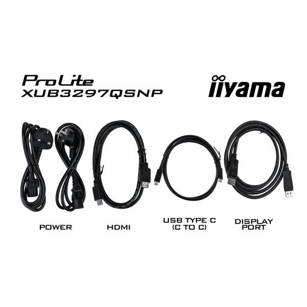 iiyama ProLite XUB3297QSNP-B1 computer monitor 81,3 cm (32") 2560 x 1440 Pixels 4K Ultra HD LED Zwart (XUB3297QSNP-B1)