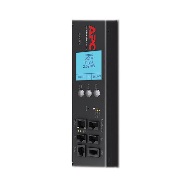 APC Rack PDU AP8653 - Switched & Metered-by-Outlet, 0U, 32A, 230V, (21x) C13 & (3x) C19, IEC 309 32A stekker (ACFD12-T) APC Rack PDU AP8653 - Switched & Metered-by-Outlet, 0U, 32A, 230V, (21x) C13 & (3x) C19, IEC 309 32A stekker (ACFD12-T)