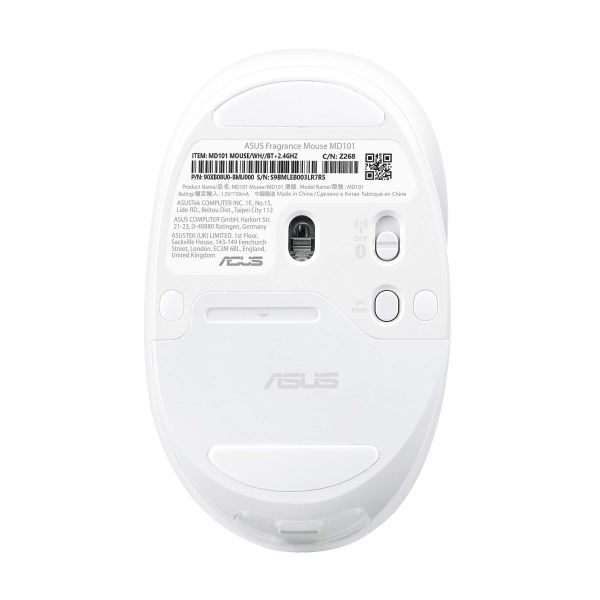ASUS Fragrance Mouse MD101 muis Thuis Ambidextrous RF-draadloos + Bluetooth Optisch 2400 DPI (90XB08U0-BMU000)