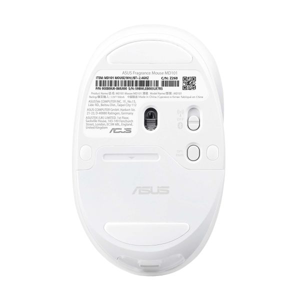 ASUS Fragrance Mouse MD101 muis Thuis Ambidextrous RF-draadloos + Bluetooth Optisch 2400 DPI (90XB08U0-BMU000)