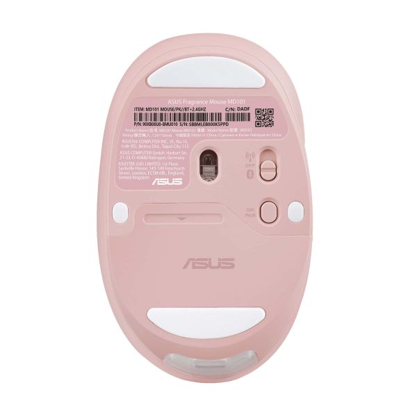 ASUS Fragrance Mouse MD101 muis Thuis Ambidextrous RF-draadloos + Bluetooth Optisch 2400 DPI (90XB08U0-BMU010)
