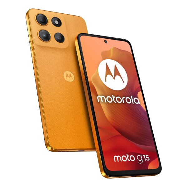 Motorola moto g15 17,1 cm (6.72") Dual SIM Android 15 4G USB Type-C 8 GB 128 GB 5200 mAh Oranje (PB6E0015PL) Motorola moto g15 17,1 cm (6.72") Dual SIM Android 15 4G USB Type-C 8 GB 128 GB 5200 mAh Oranje (PB6E0015PL)