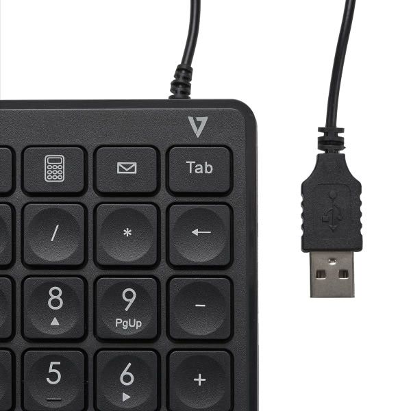V7 KP350 numeriek toetsenbord Laptop/pc USB Zwart (KP350)