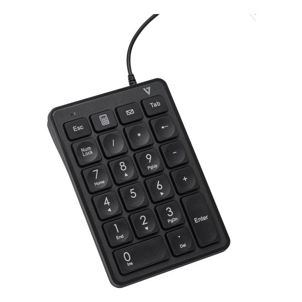 V7 KP350 numeriek toetsenbord Laptop/pc USB Zwart (KP350)