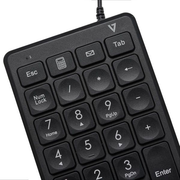 V7 KP350 numeriek toetsenbord Laptop/pc USB Zwart (KP350)