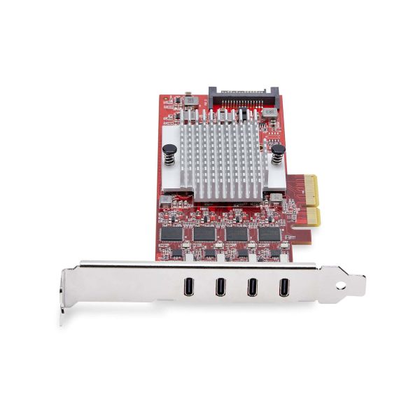 StarTech.com 4-Port USB-C PCIe Kaart, USB 3.2 10Gbps, USB Type-C PCI Express Uitbreidingskaart, 4x Onafhankelijke USB Controllers, Windows/Linux/macOS, TAA-Compliant (P10Q4C-USB-CARD)