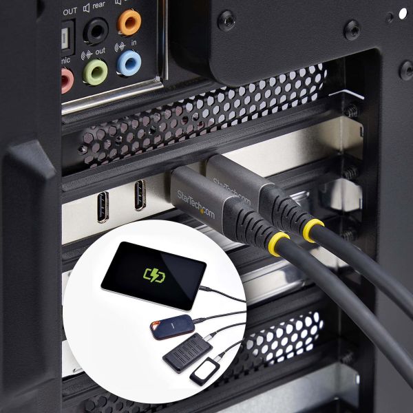 StarTech.com 4-Port USB-C PCIe Kaart, USB 3.2 10Gbps, USB Type-C PCI Express Uitbreidingskaart, 4x Onafhankelijke USB Controllers, Windows/Linux/macOS, TAA-Compliant (P10Q4C-USB-CARD)