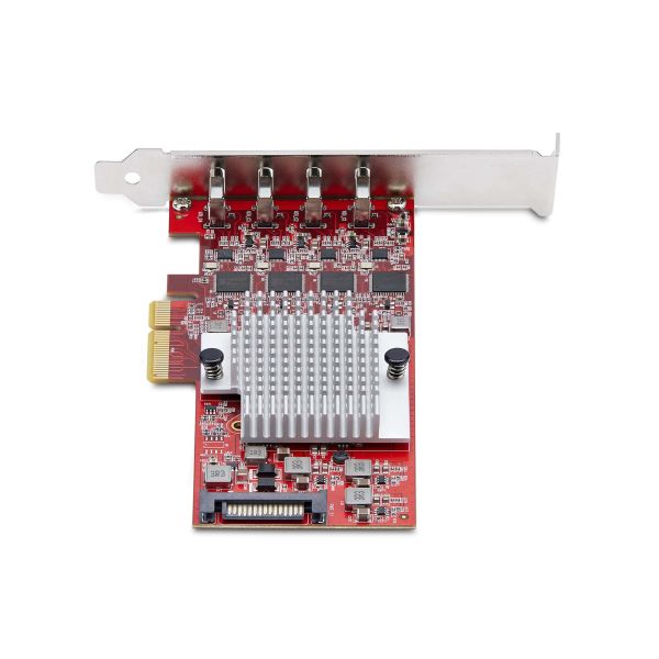 StarTech.com 4-Port USB-C PCIe Kaart, USB 3.2 10Gbps, USB Type-C PCI Express Uitbreidingskaart, 4x Onafhankelijke USB Controllers, Windows/Linux/macOS, TAA-Compliant (P10Q4C-USB-CARD)