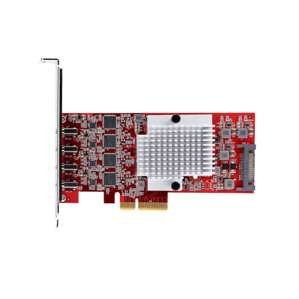 StarTech.com 4-Port USB-C PCIe Kaart, USB 3.2 10Gbps, USB Type-C PCI Express Uitbreidingskaart, 4x Onafhankelijke USB Controllers, Windows/Linux/macOS, TAA-Compliant (P10Q4C-USB-CARD)