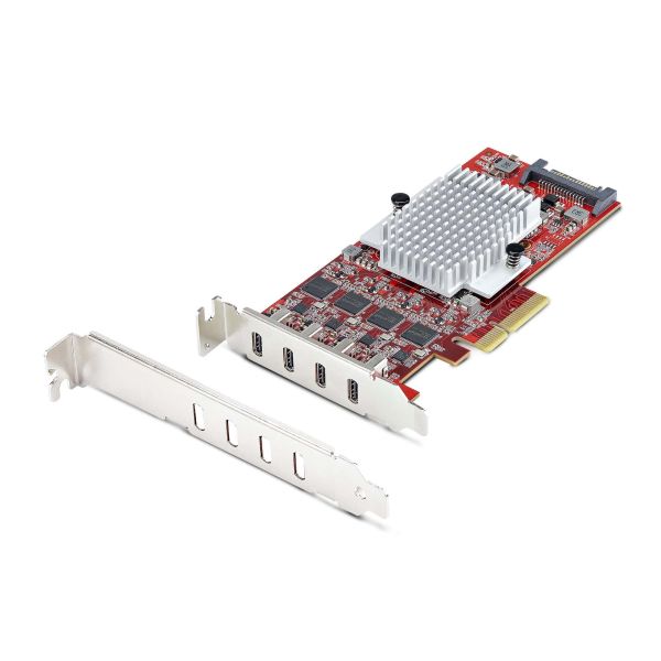 StarTech.com 4-Port USB-C PCIe Kaart, USB 3.2 10Gbps, USB Type-C PCI Express Uitbreidingskaart, 4x Onafhankelijke USB Controllers, Windows/Linux/macOS, TAA-Compliant (P10Q4C-USB-CARD-LP) StarTech.com 4-Port USB-C PCIe Kaart, USB 3.2 10Gbps, USB Type-C PCI Express Uitbreidingskaart, 4x Onafhankelijke USB Controllers, Windows/Linux/macOS, TAA-Compliant (P10Q4C-USB-CARD-LP)