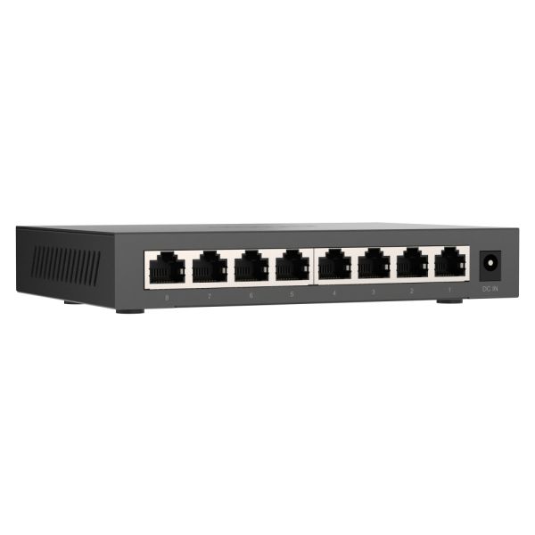 QNAP QSW-1108-8T-R2 netwerk-switch Unmanaged 2.5G Ethernet (100/1000/2500) Desktop Zwart (QSW-1108-8T-R2)