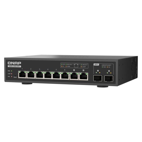 QNAP QSW-L3208-2C6T netwerk-switch Managed 10G Ethernet (100/1000/10000) Desktop Zwart (QSW-L3208-2C6T) QNAP QSW-L3208-2C6T netwerk-switch Managed 10G Ethernet (100/1000/10000) Desktop Zwart (QSW-L3208-2C6T)