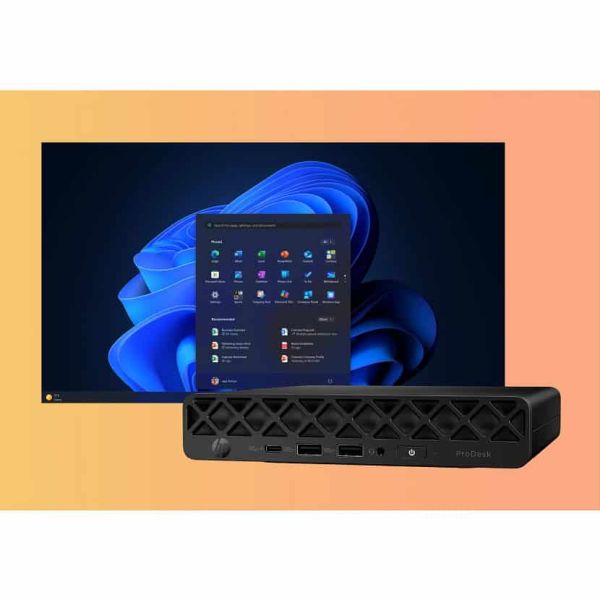 HP ProDesk 4 Mini G1i U5225T 16GB/512GB Intel Core Ultra 5 225T DDR5-SDRAM SSD Windows 11 Pro Mini PC AI PC Zwart (BY7A1ET#ABH)